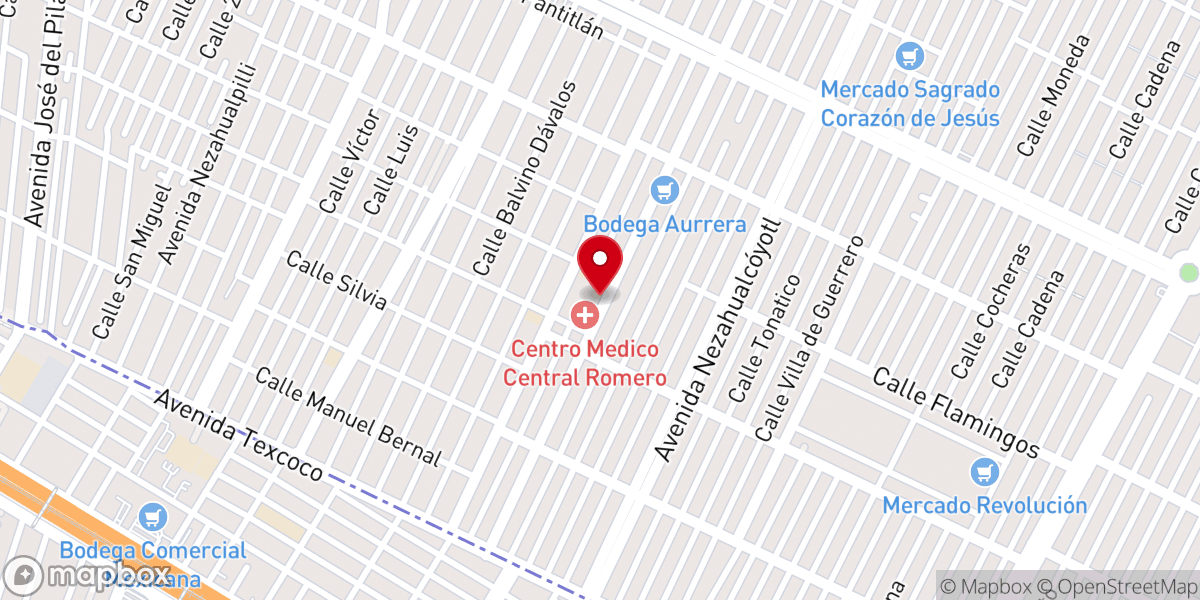 Map showing location of Parroquia de Cristo Rey