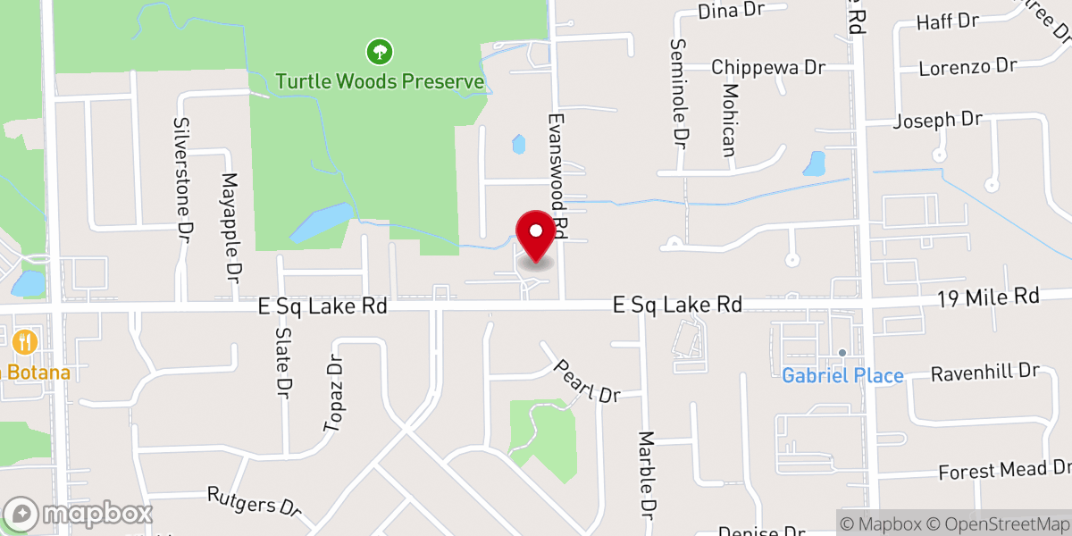 Map showing location of Evanswood Church of God