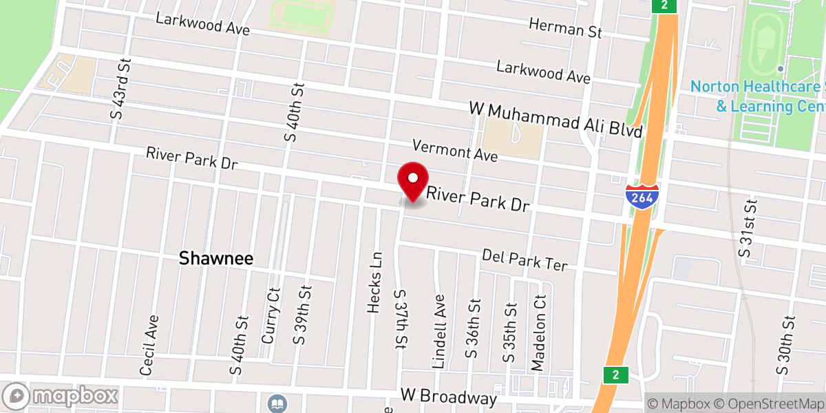 Map showing location of Redeemer Lutheran Church