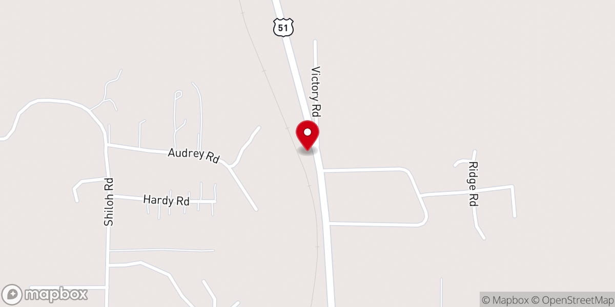 Map showing location of Victory Independent Baptist Church
