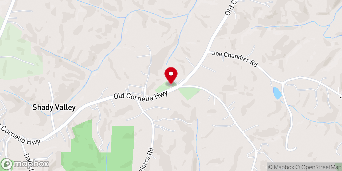 Map showing location of Springway Baptist Church