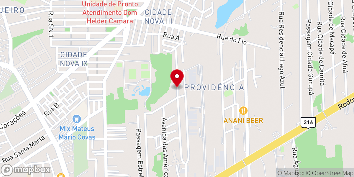 Map showing location of Comunidade Nossa Senhora de Nazaré