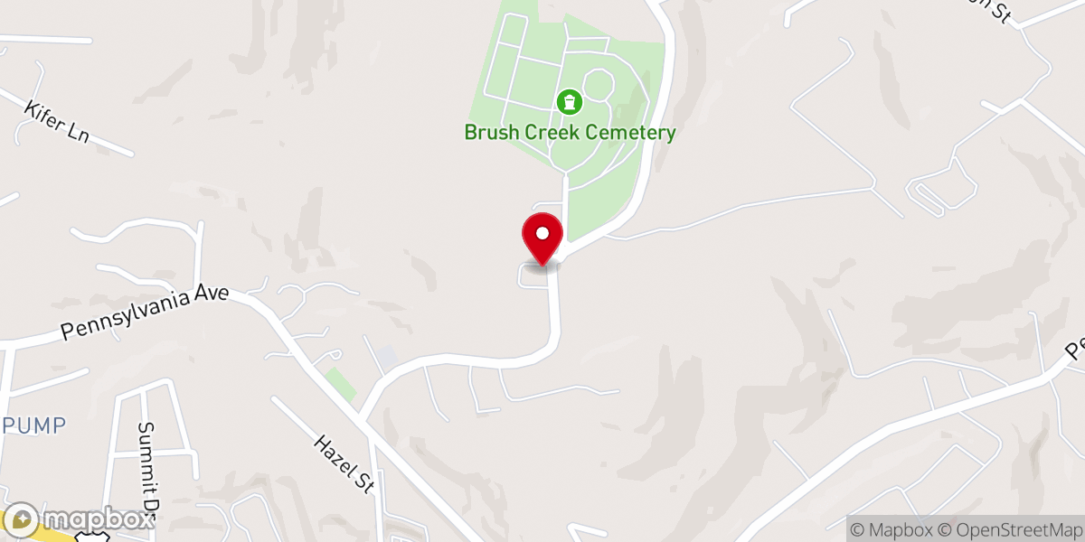 Map showing location of Brushcreek Evangelical Lutheran