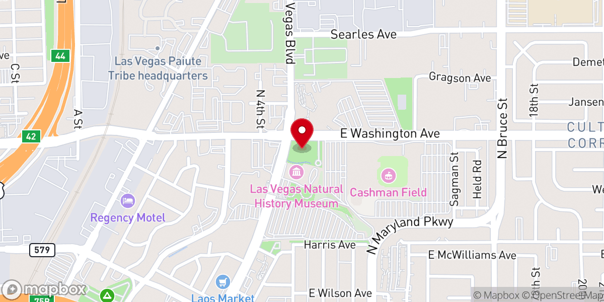 Map showing location of Old Las Vegas Mormon Fort State Historic Park