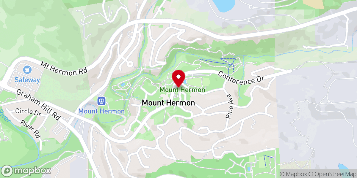 Map showing location of Mount Hermon Camp & Conference Center