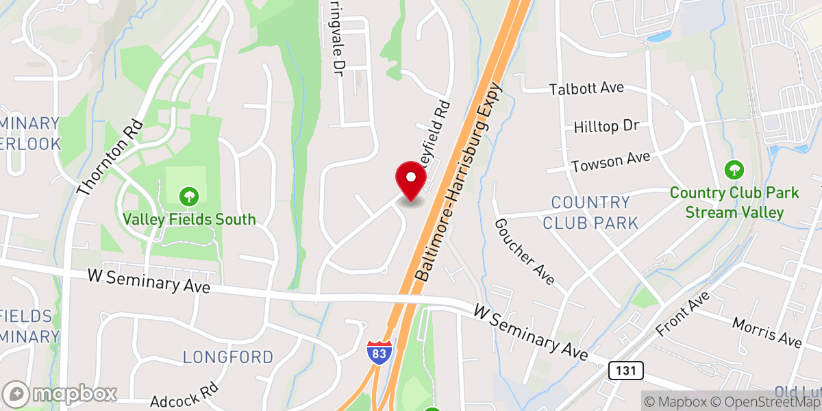 Map showing location of Hope Chapel, PCA