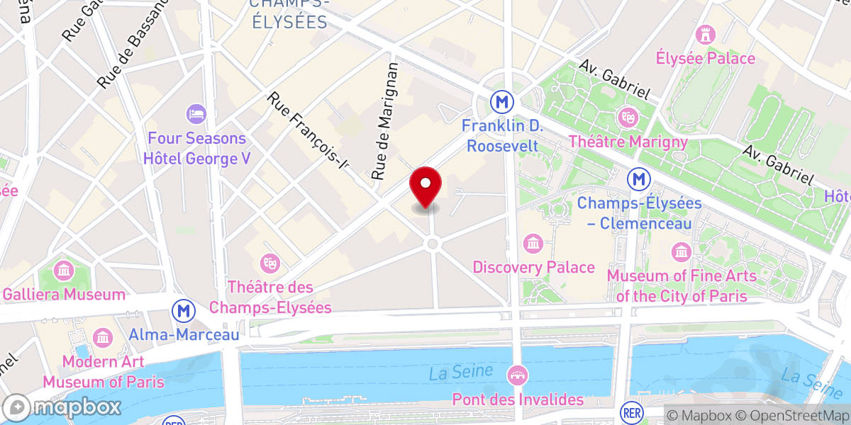 Map showing location of Scots Kirk Paris
