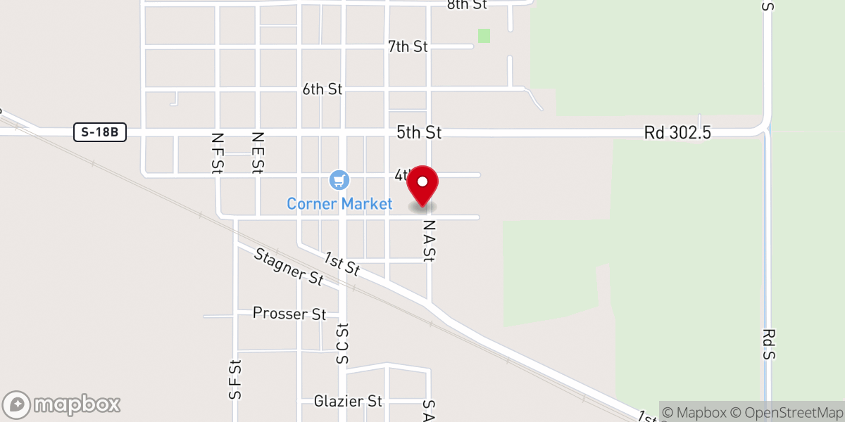 Map showing location of St James Lutheran Church