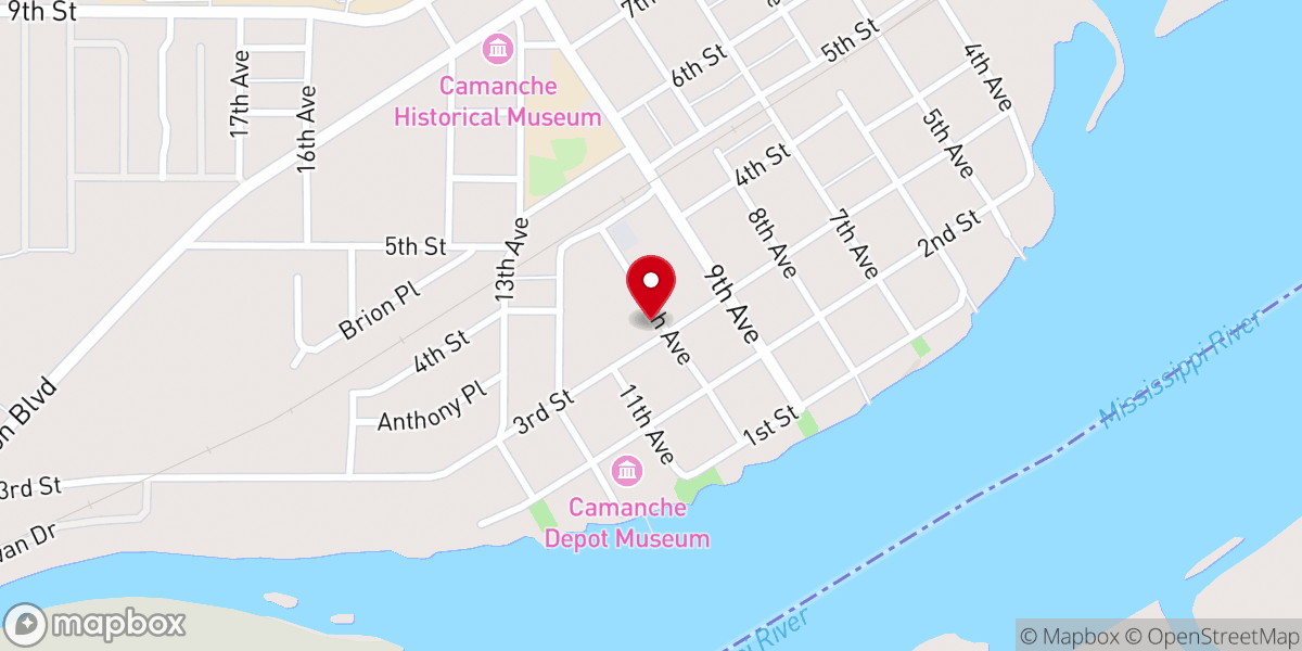 Map showing location of Lighthouse Baptist Church