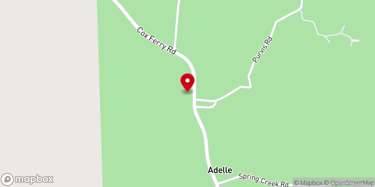 Map showing location of Franklin Church