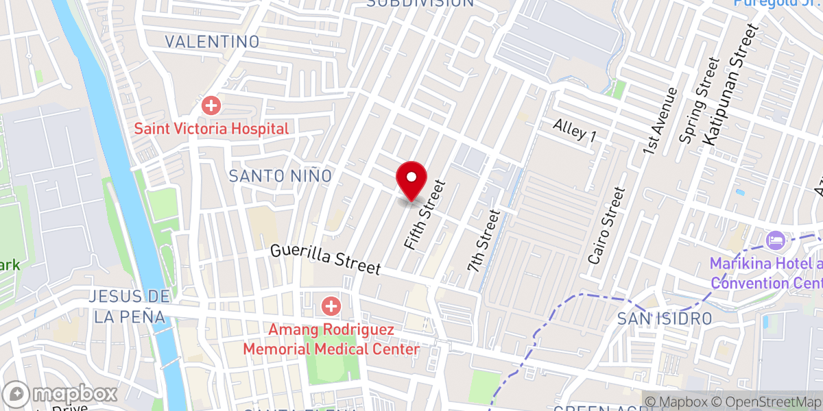 Map showing location of ICPICCJC (Aglipay Church)