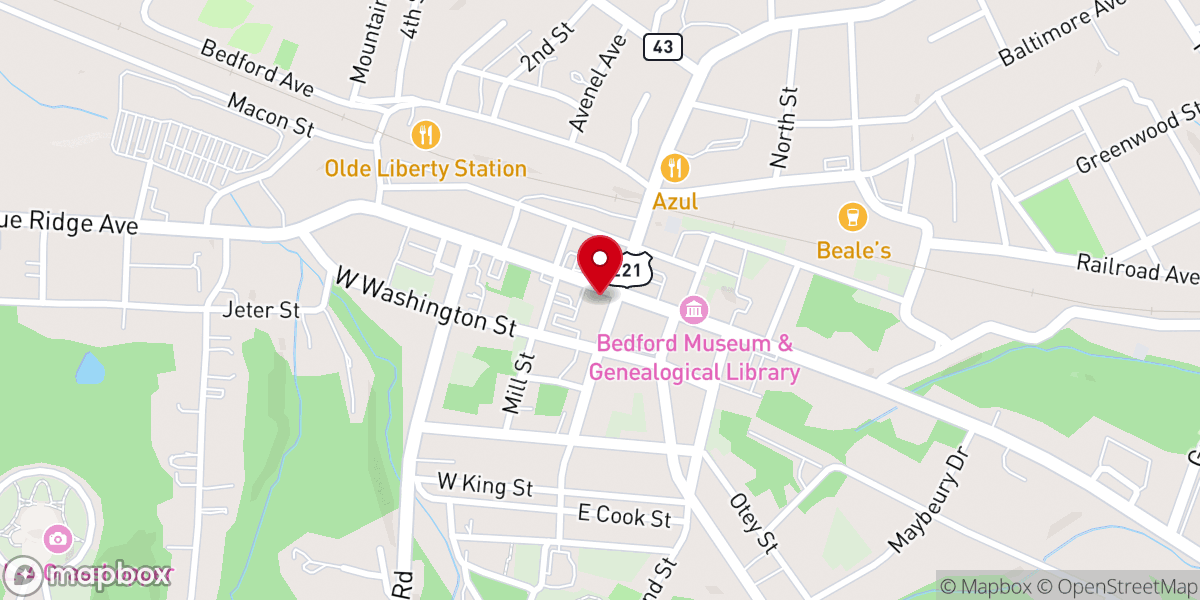 Map showing location of Laurel Grove Presbyterian Church