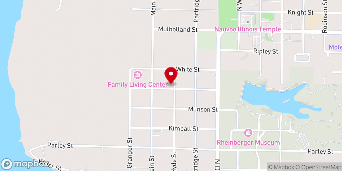 Map showing location of Orson and Marinda Hyde Home