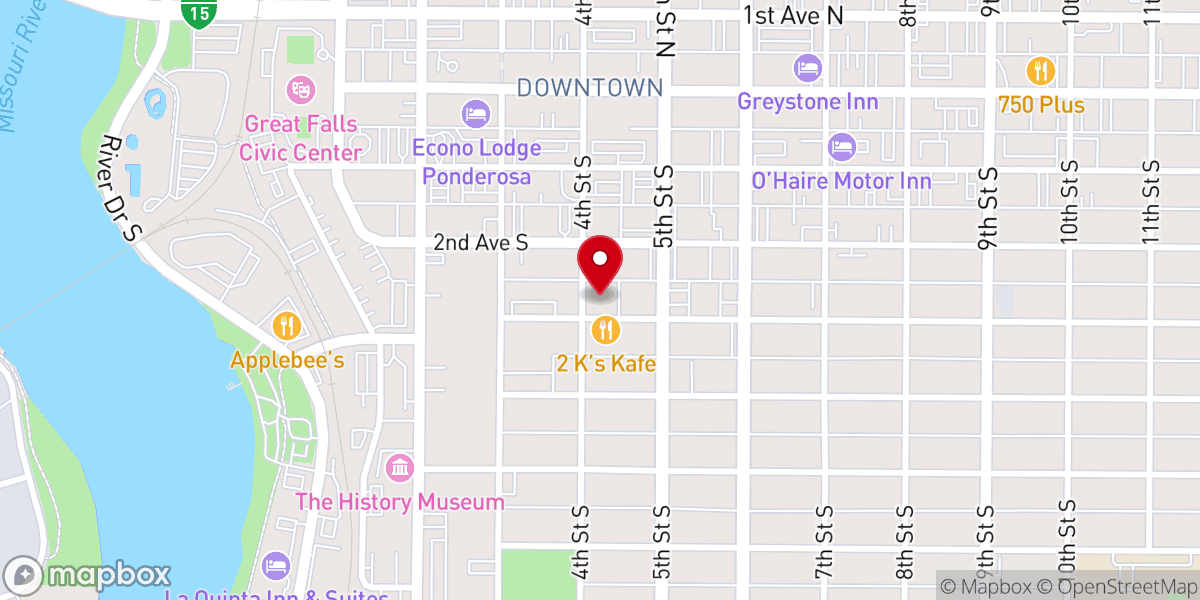 Map showing location of Harrison Family Foundation Inc