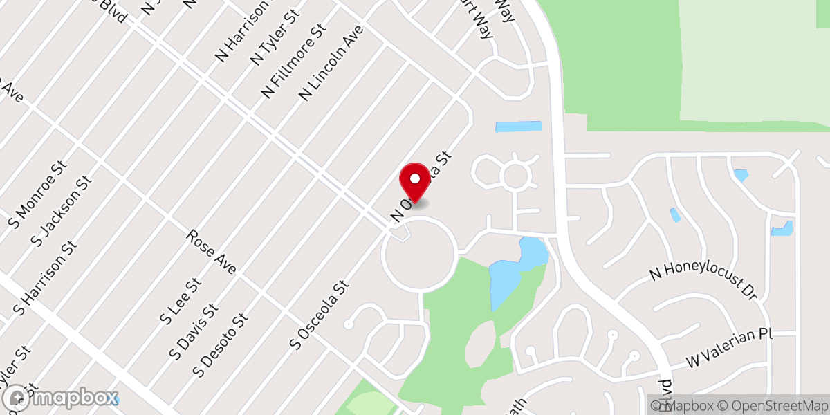 Map showing location of Congregation Beth Sholom