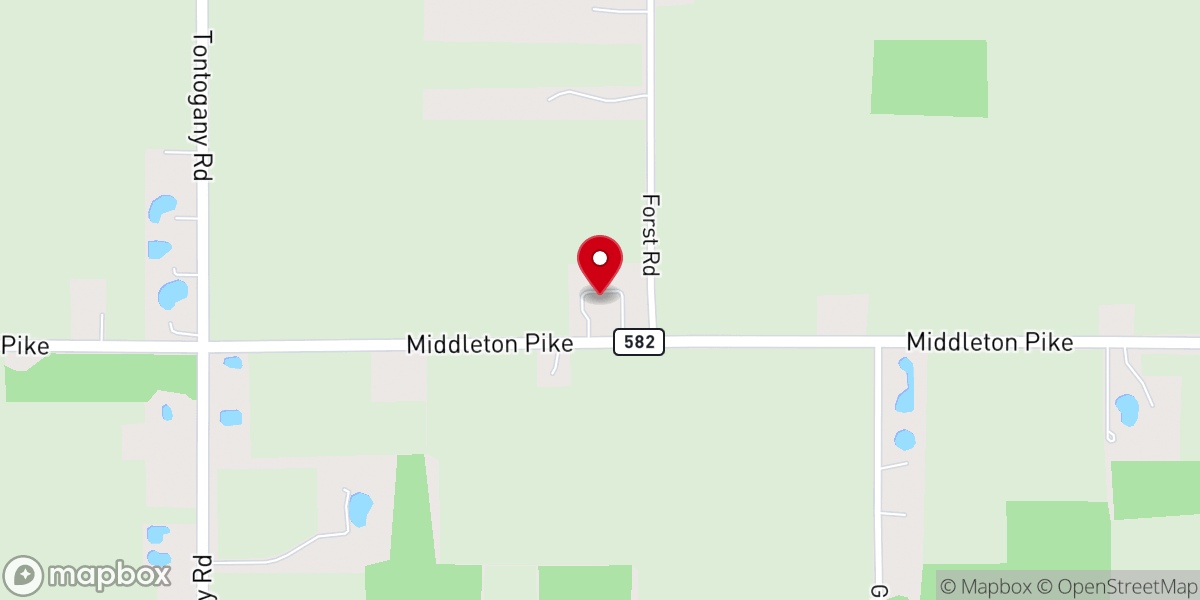 Map showing location of St. Paul Lutheran Church