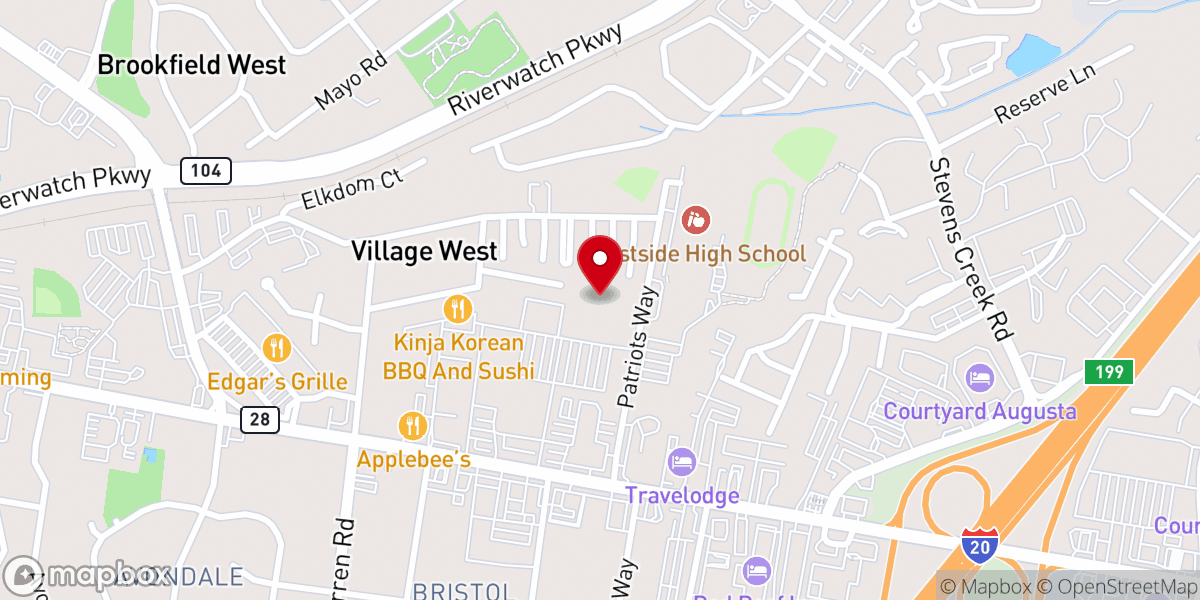Map showing location of Abundant Living Word Church