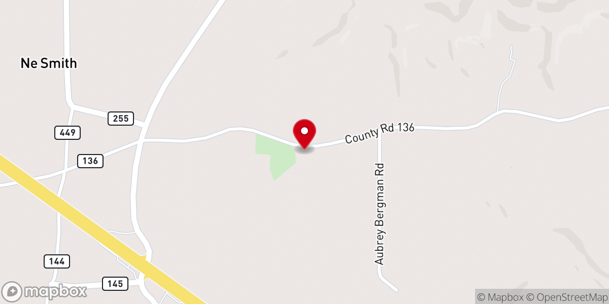 Map showing location of Provident Church