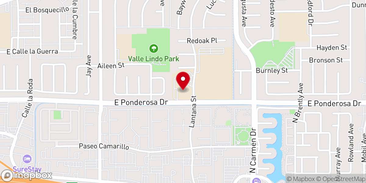 Map showing location of Pleasant Valley Bible Church