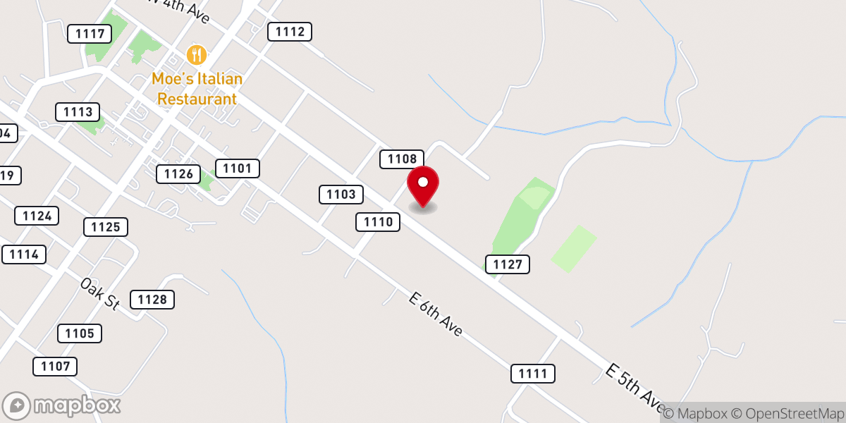 Map showing location of Kenbridge Police Department