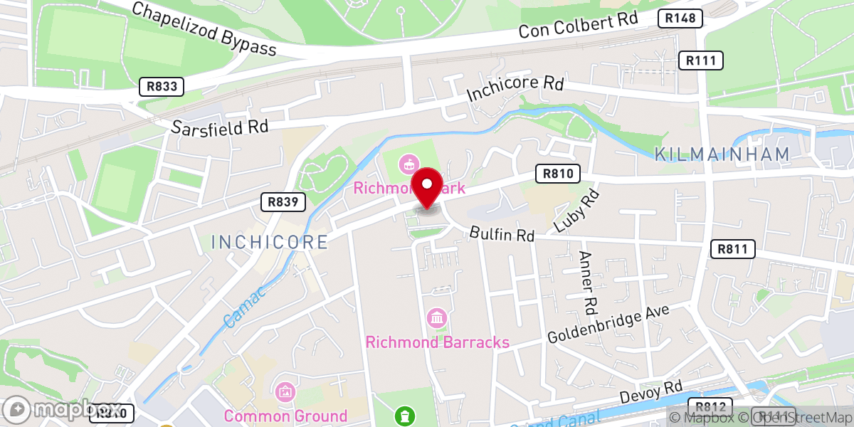 Map showing location of St. Michael's Church