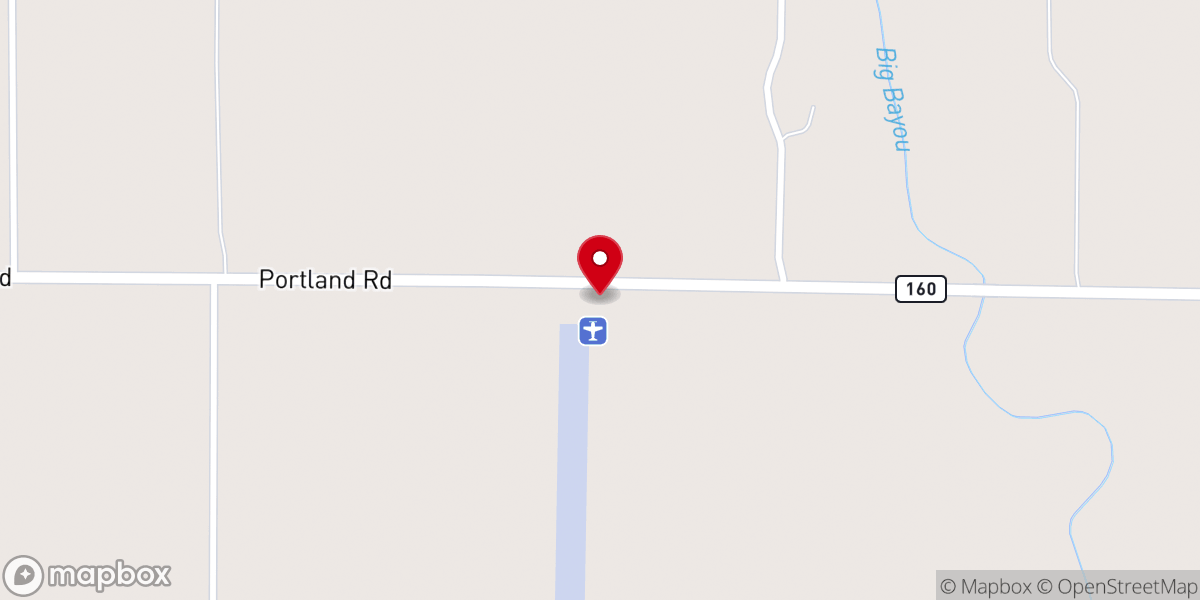 Map showing location of Aulds Church