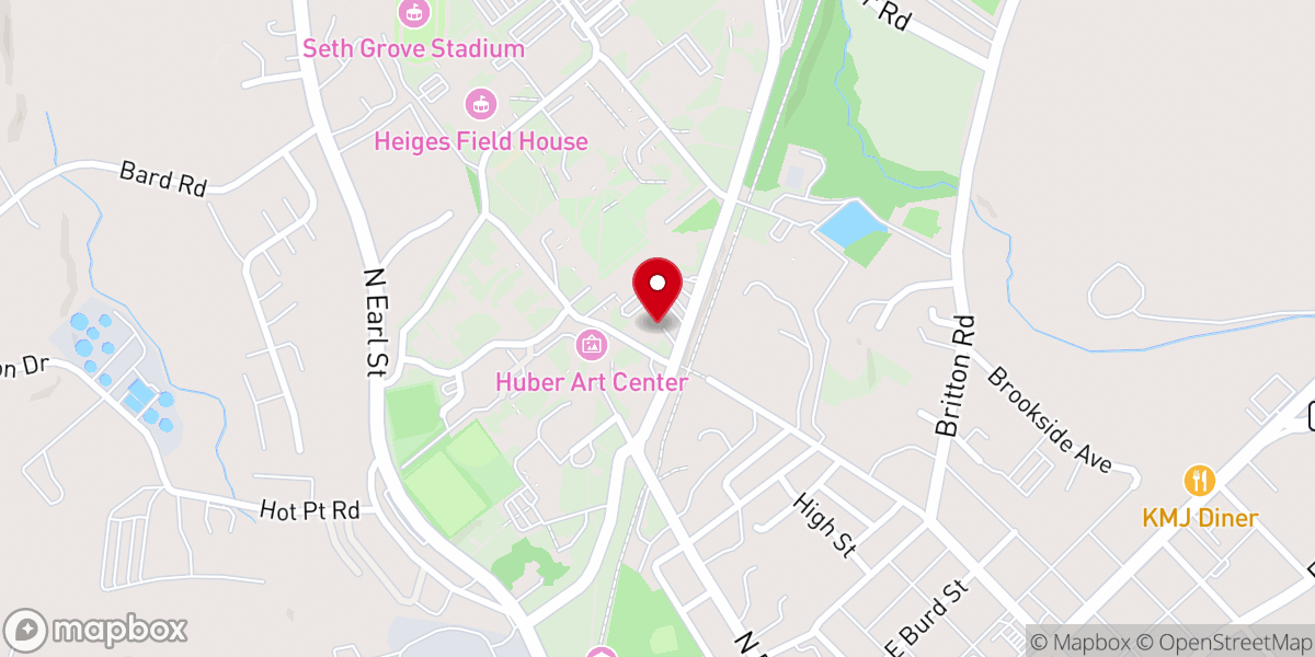 Map showing location of Memorial Auditorium