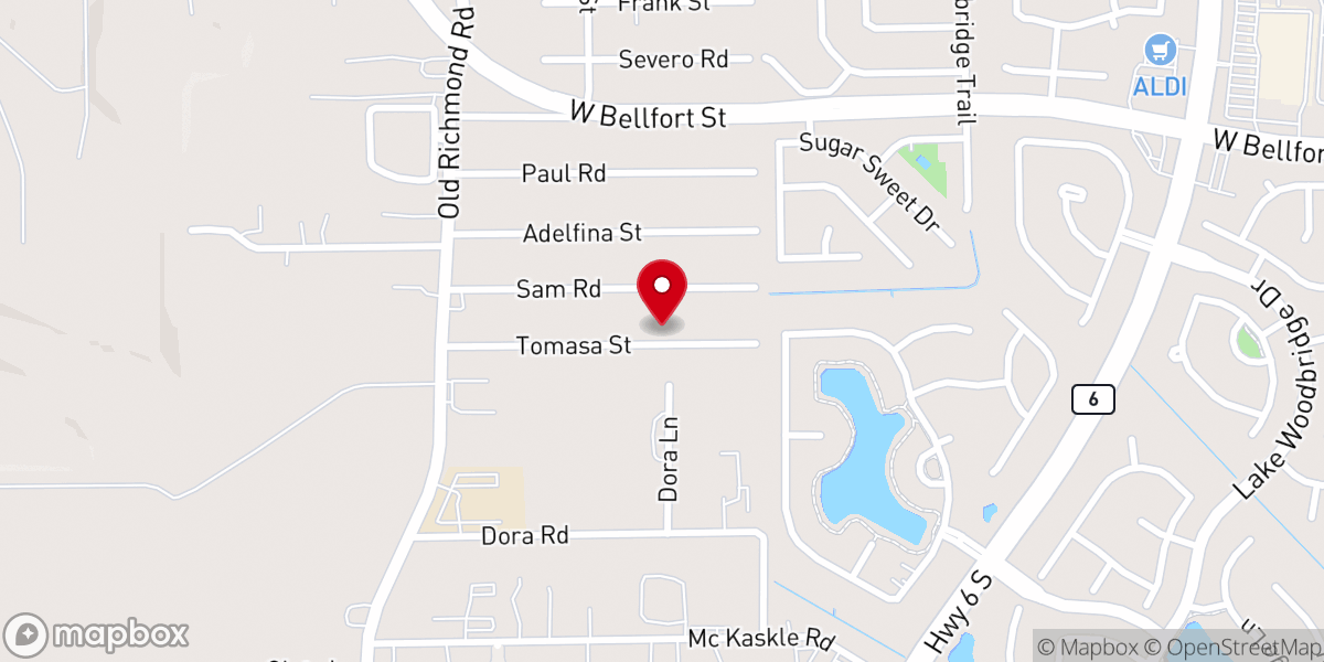 Map showing location of Iglesia Columna De Fuego Texas