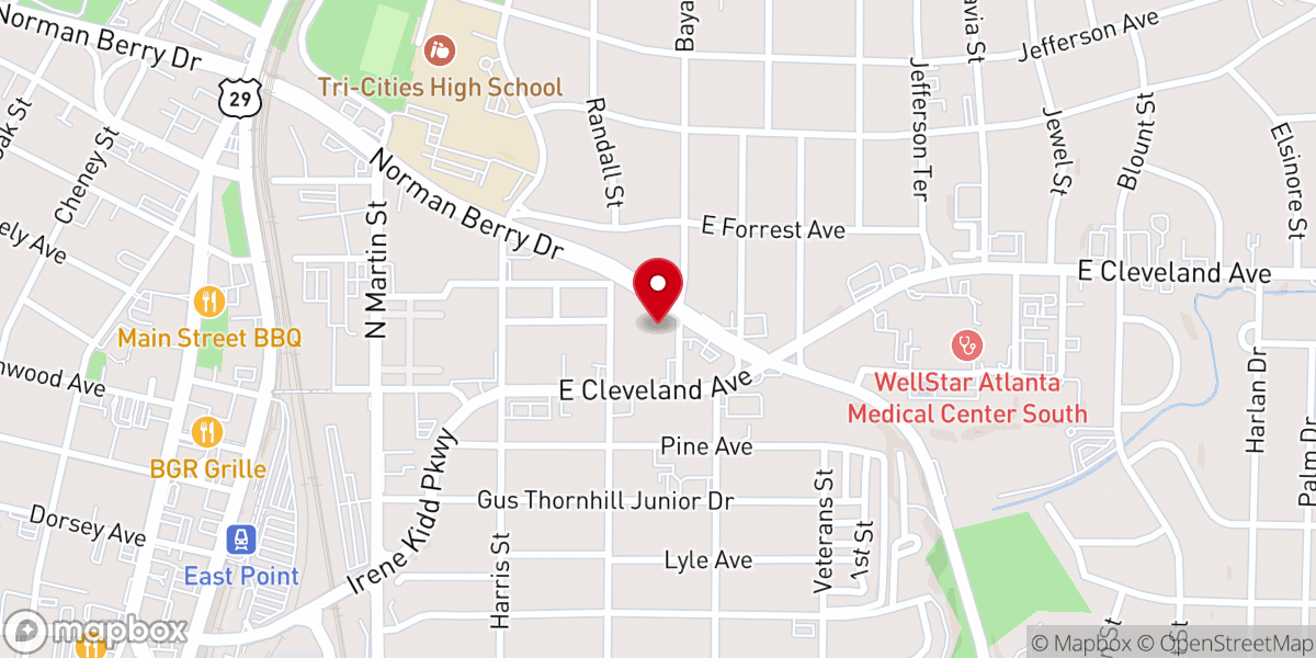 Map showing location of Zion Community Center Inc