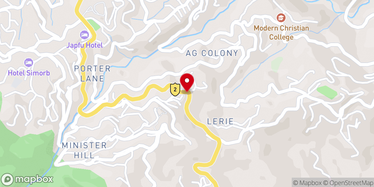 Map showing location of Lerie Baptist Church