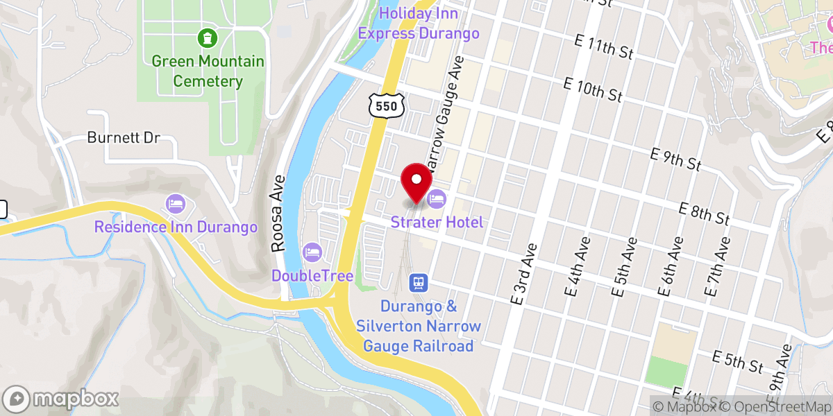 Map showing location of Livng Hope Calvary Chapel Durango