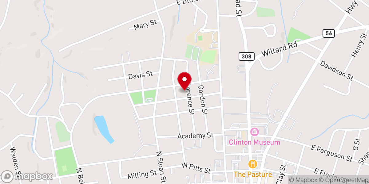 Map showing location of New Beginnings Church of God of Prophecy