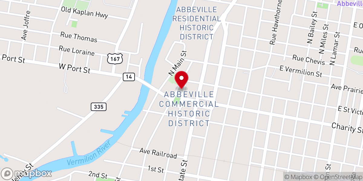 Map showing location of Abbeville Cultural and Historical Alliance