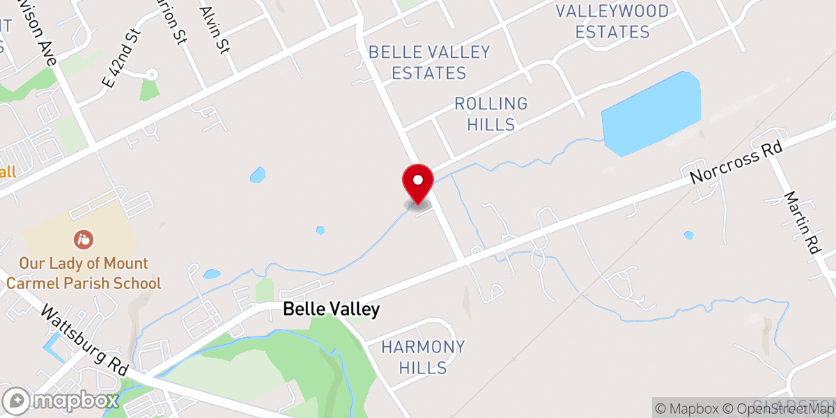 Map showing location of Trinity Anglican Church