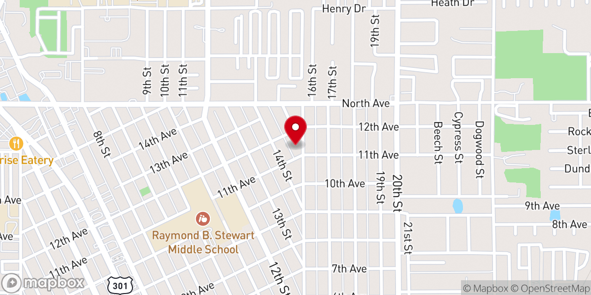 Map showing location of Saint Elizabeth Episcopal Church
