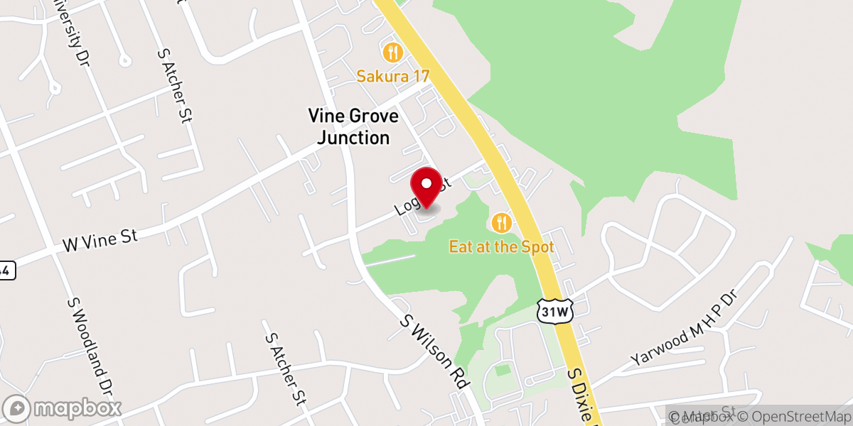 Map showing location of New Life Baptist Church