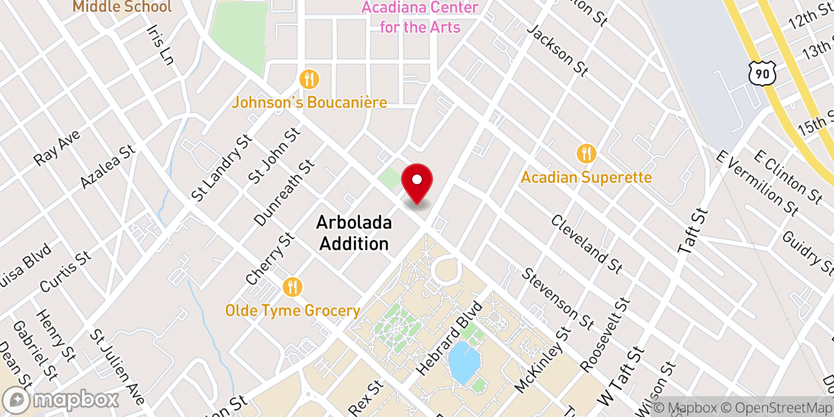 Map showing location of First Presbyterian Church