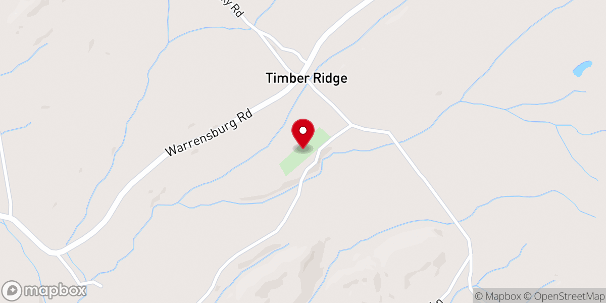 Map showing location of Timber Ridge Presbyterian Church