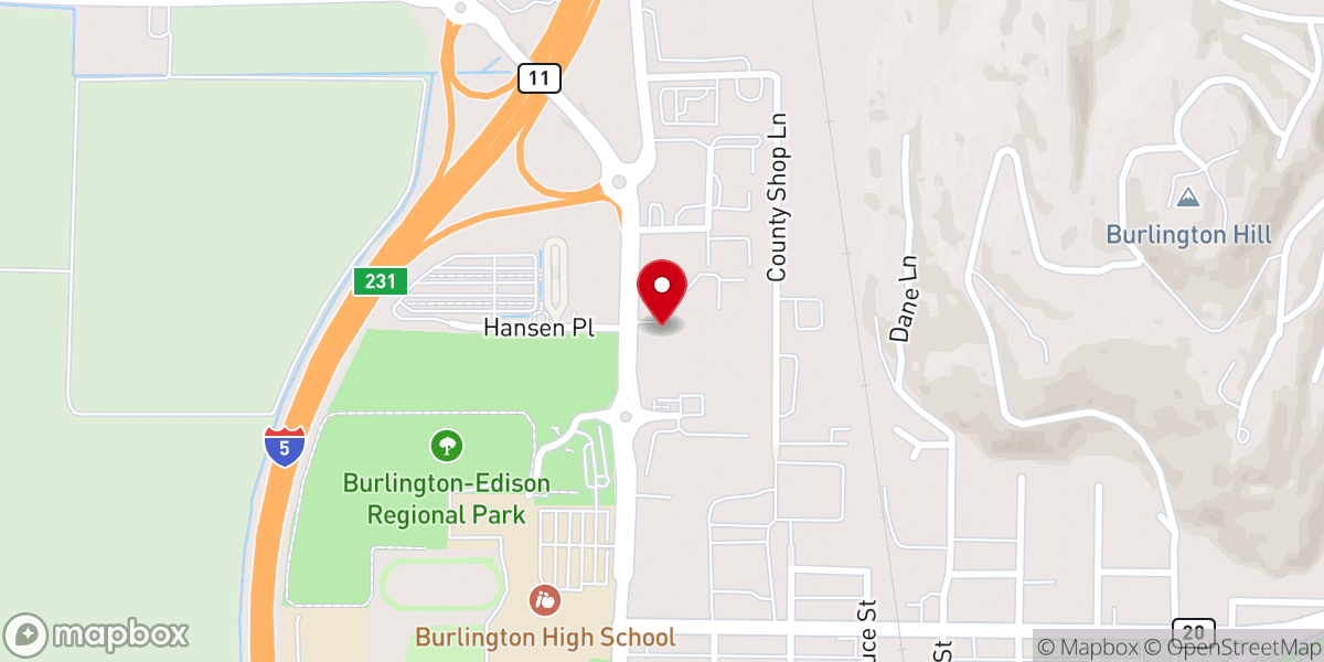Map showing location of Burlington United Reformed Church