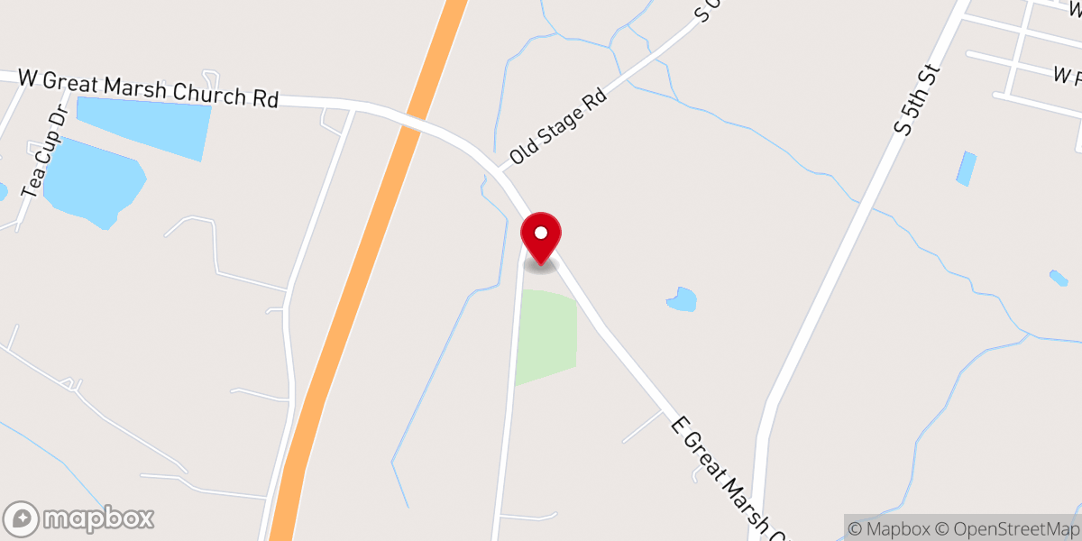 Map showing location of Great Marsh Church