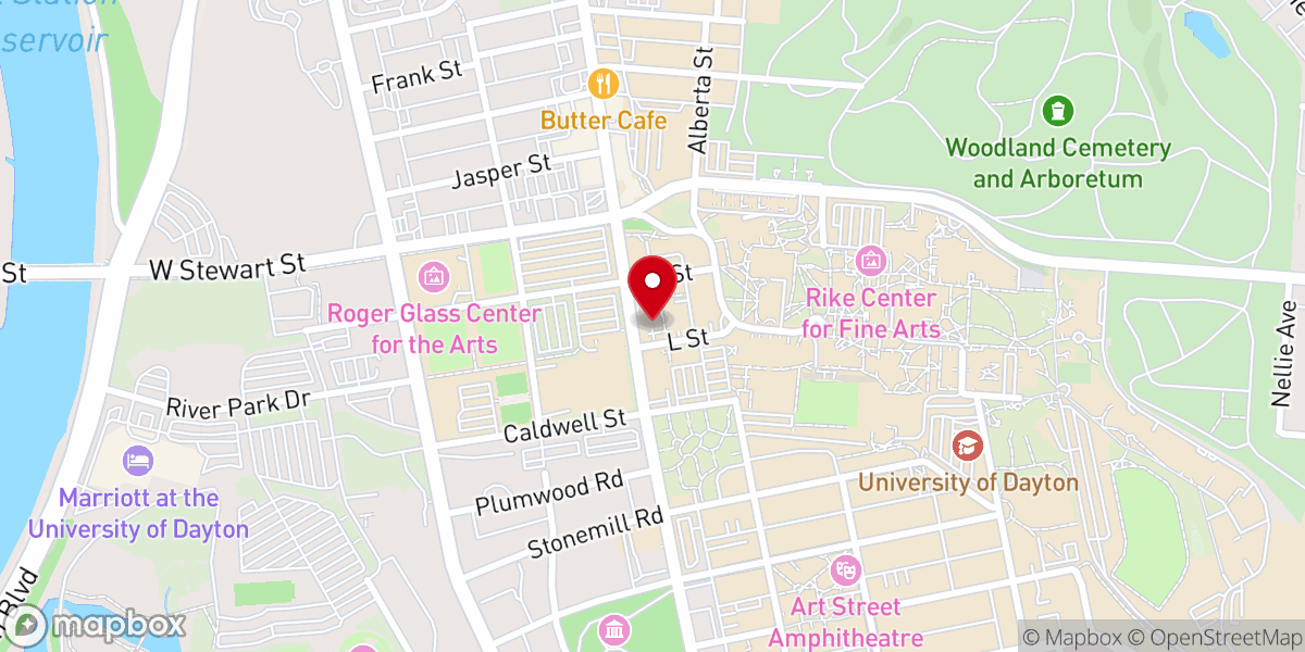 Map showing location of Holy Angels Catholic Church