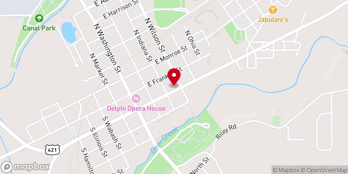 Map showing location of Christian Church