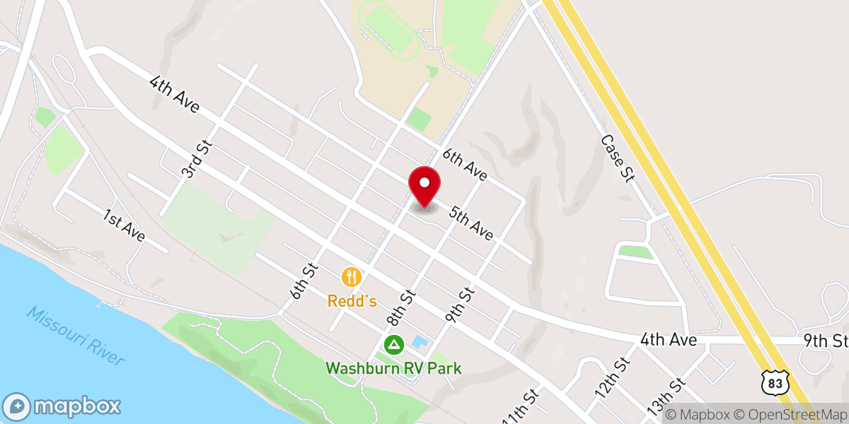 Map showing location of First Lutheran Church