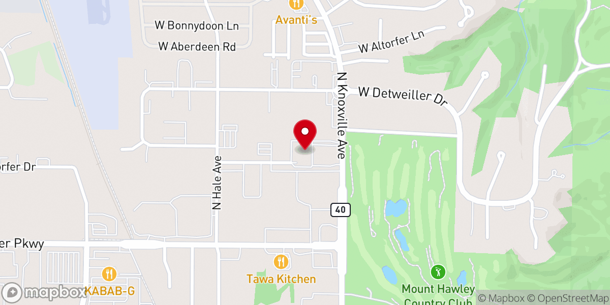 Map showing location of Richwoods Christian Church