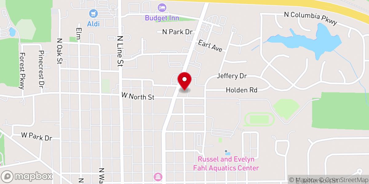 Map showing location of Zion Lutheran Church Missouri Synod