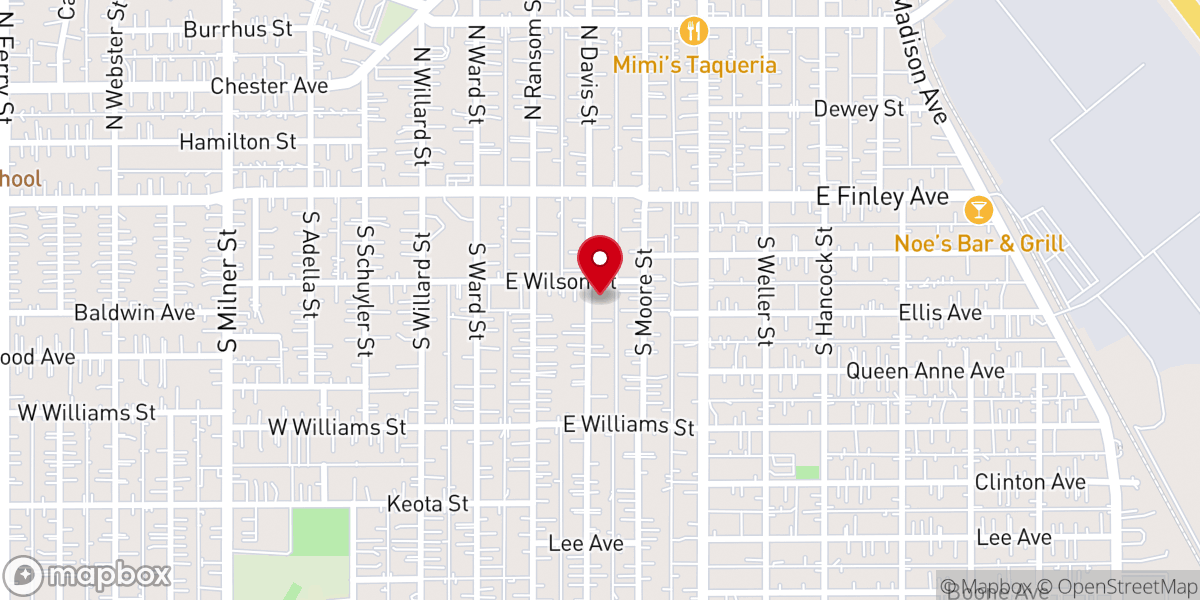 Map showing location of Davis Street Christian Church - Ottumwa, IA