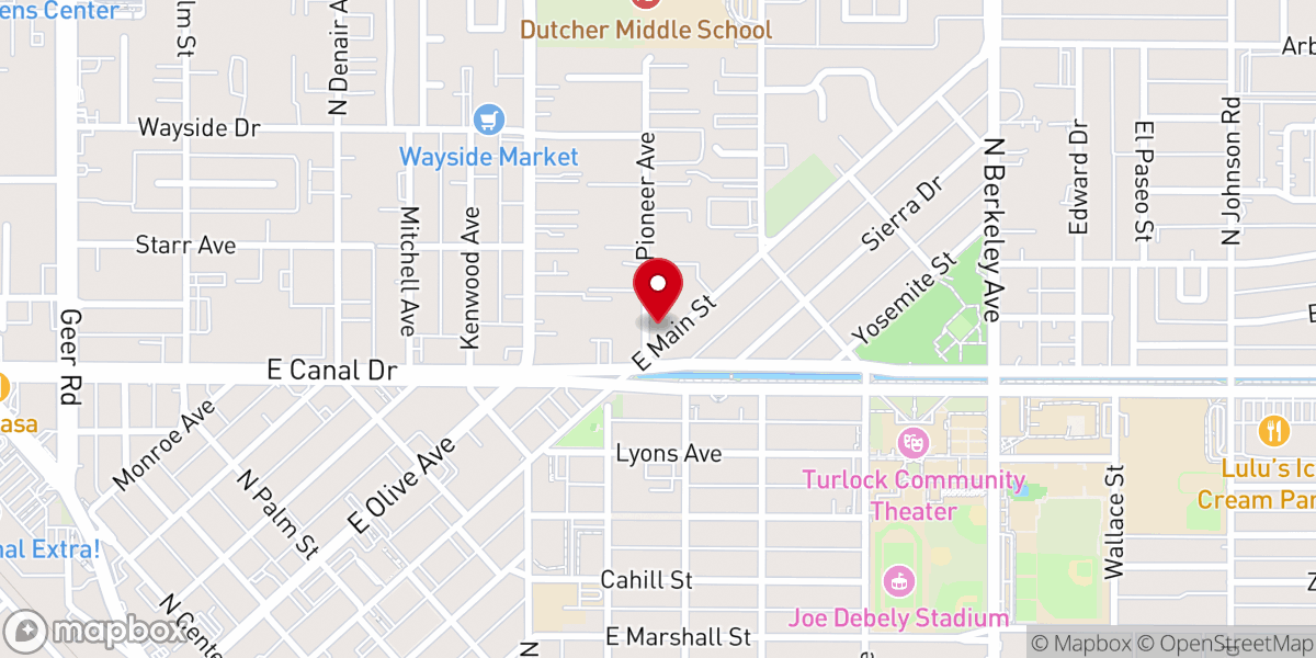 Map showing location of St. Francis' Episcopal Church