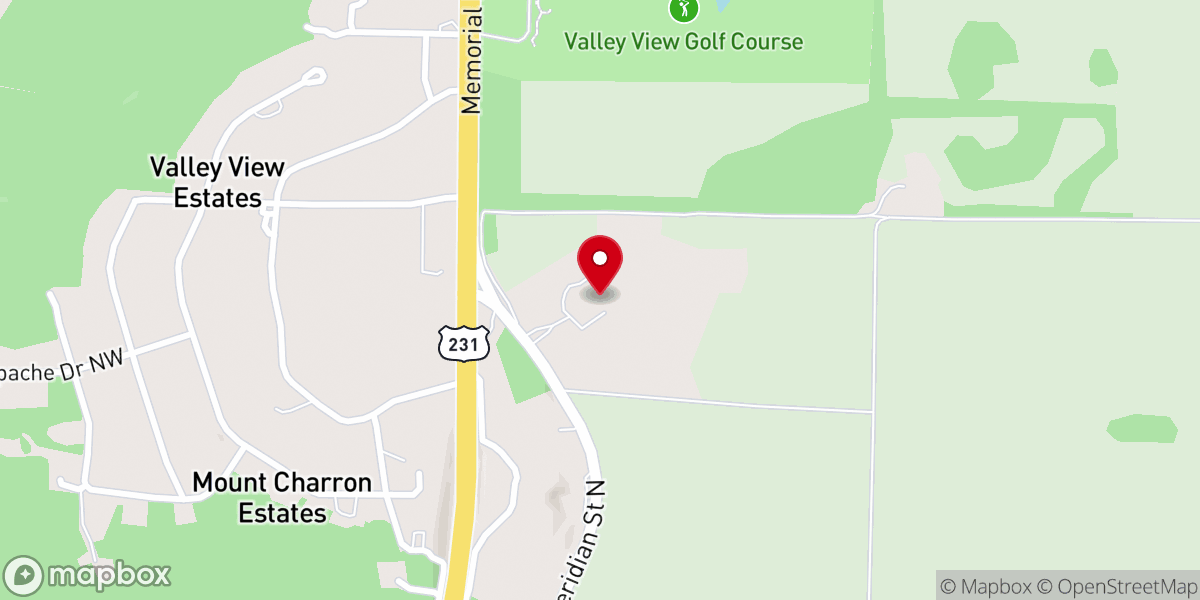 Map showing location of Grace Church of the Nazarene