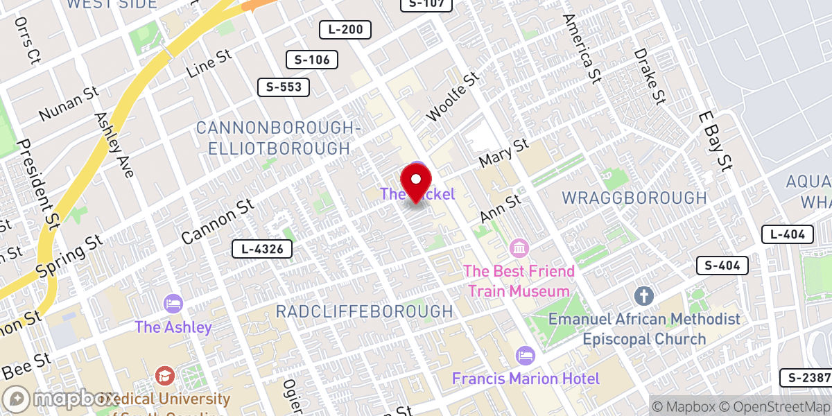 Map showing location of Morris Brown AME Church