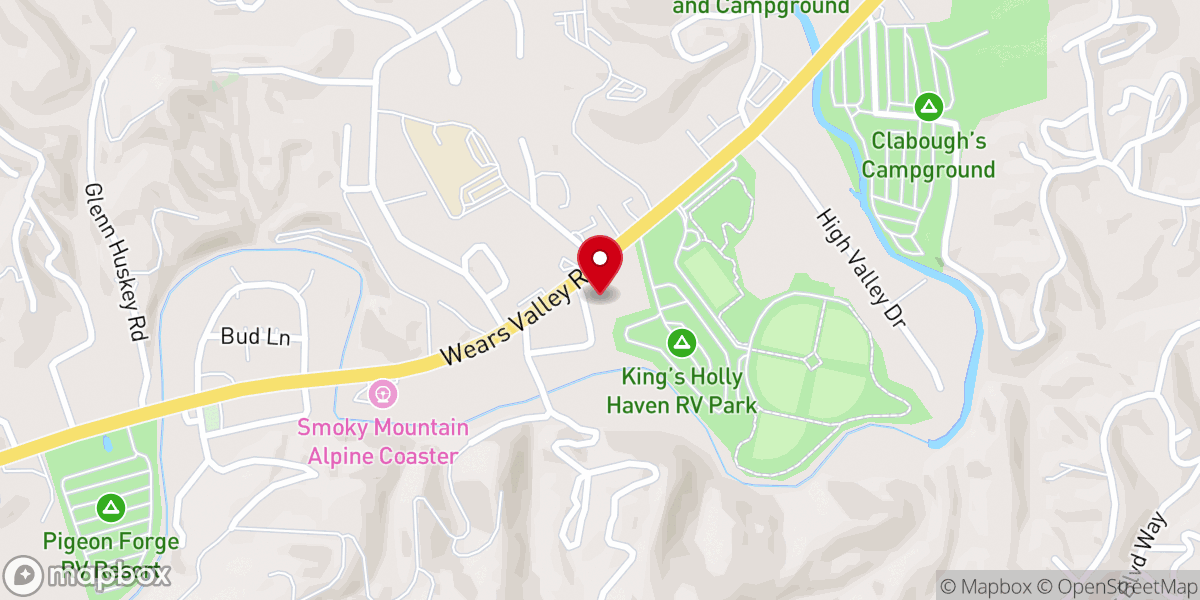 Map showing location of Liberty Baptist Church